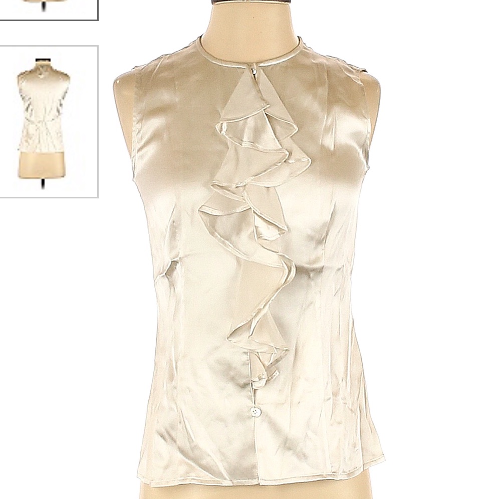 Nwt Doncaster Cream/Off White Gorgeous Silk Blousefree Shipping